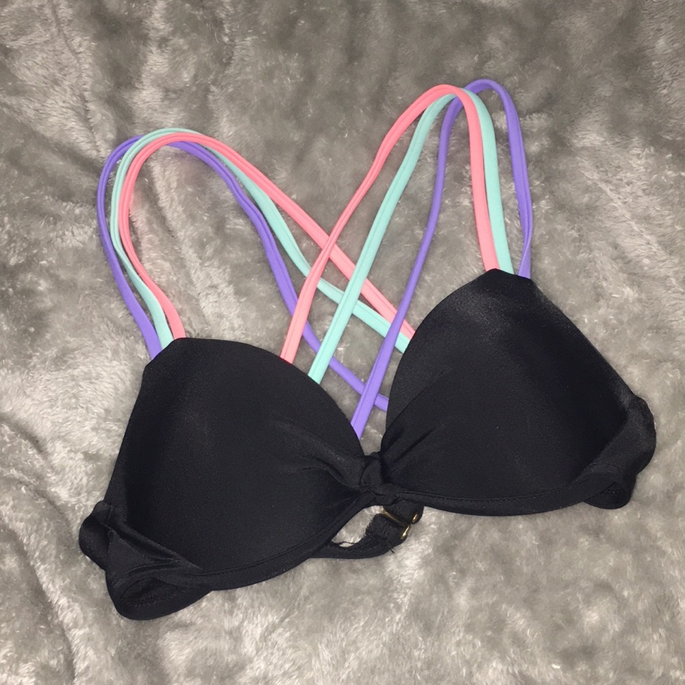 Cross-Back Push-Up Bikini Top